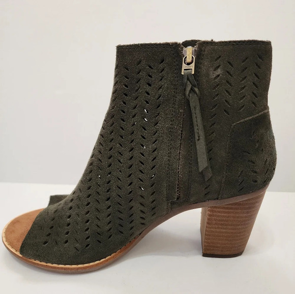 Toms Womens Olive Green Majorca Peep Toe, sz 8.5 - Picture 6 of 15
